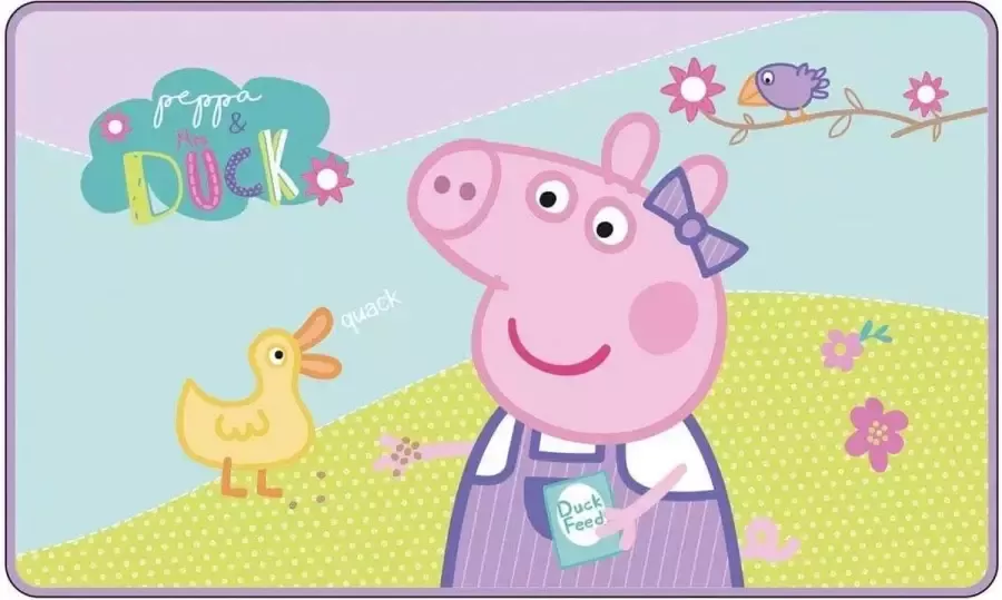 arditex Vloerkleed Peppa Pig 45 X 75 Cm Polyester Roze blauw