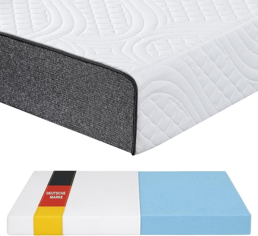 Arensberger Anna gel-schuim matras 13 cm NANOCELL gel-schuim H3 stevigheid Ademend Afneembare hoes 240g m² Wasbaar tot 60°C Roll matras comfort matras