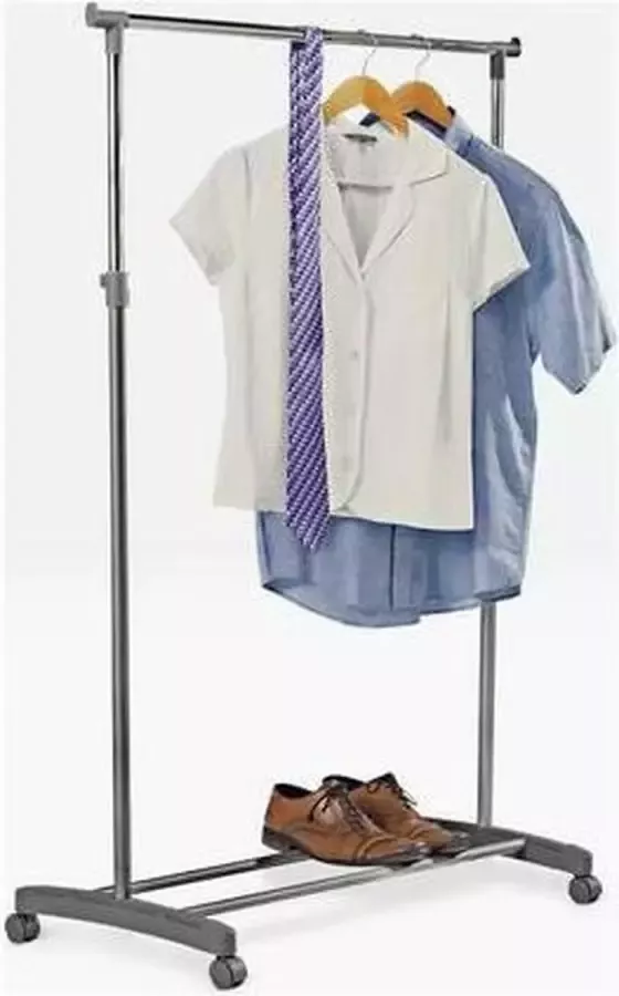 Argos Home Verstelbare Verchroomde Kledingroede Grijs
