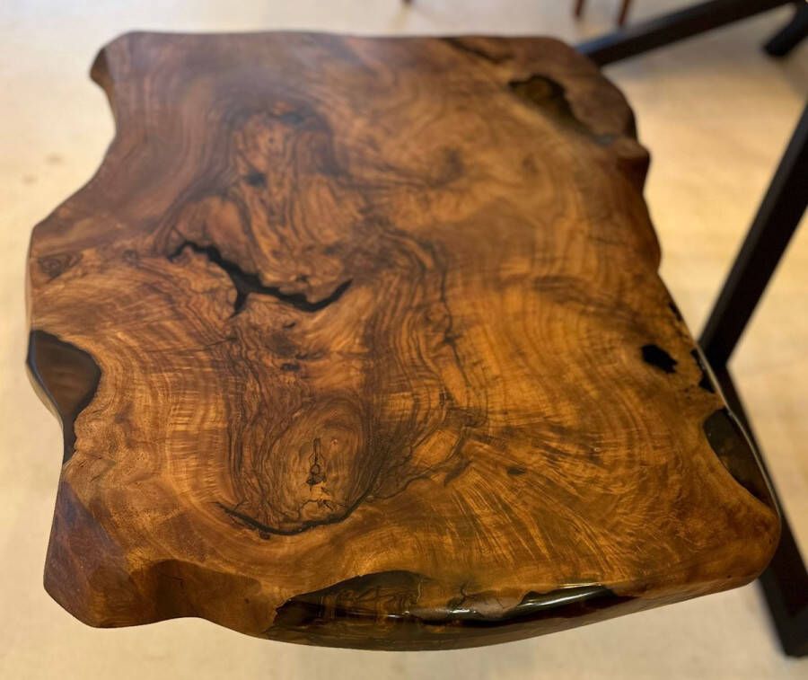 Arka Woods Epoxy en walnoot hout salontafel Emily