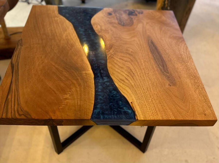 Arka Woods Epoxy en walnoot hout salontafel Sophie