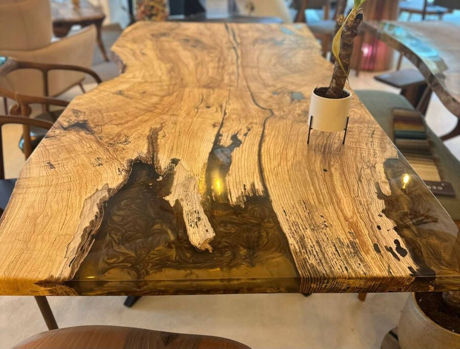 Arka Woods Epoxy Essen Hout Eettafel Ashley