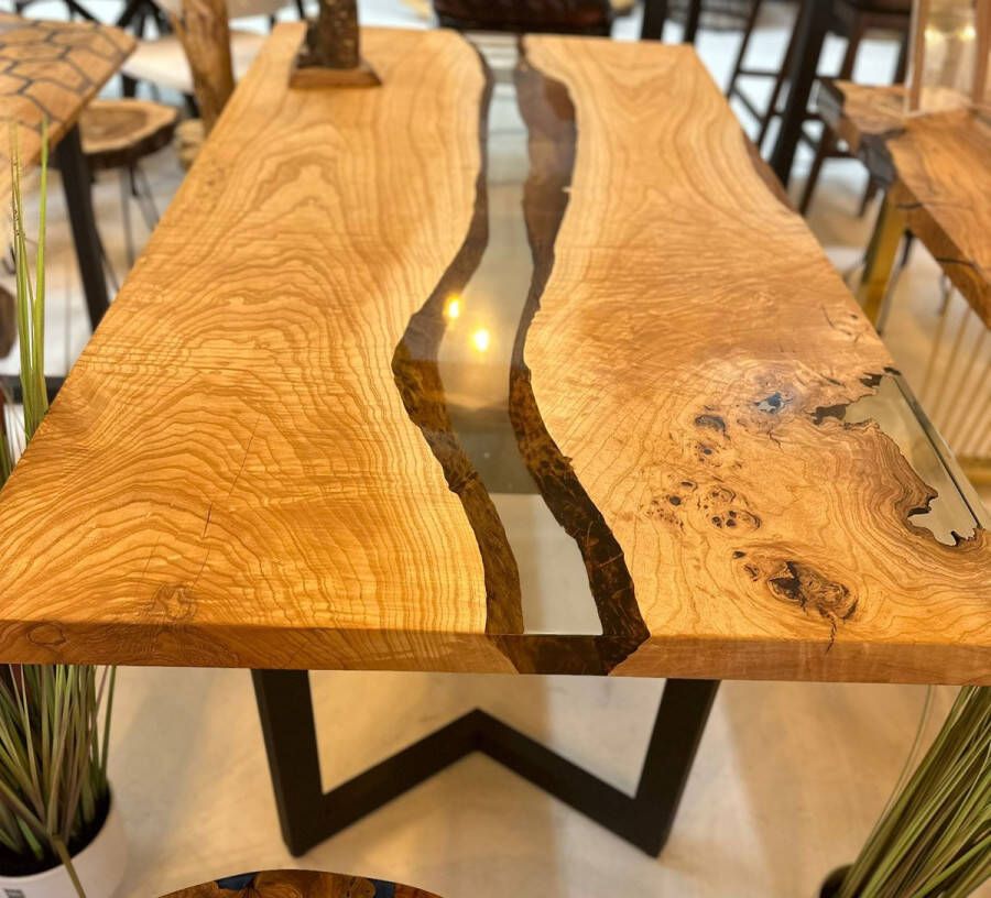 Arka Woods Epoxy Essen Hout Eettafel Lana