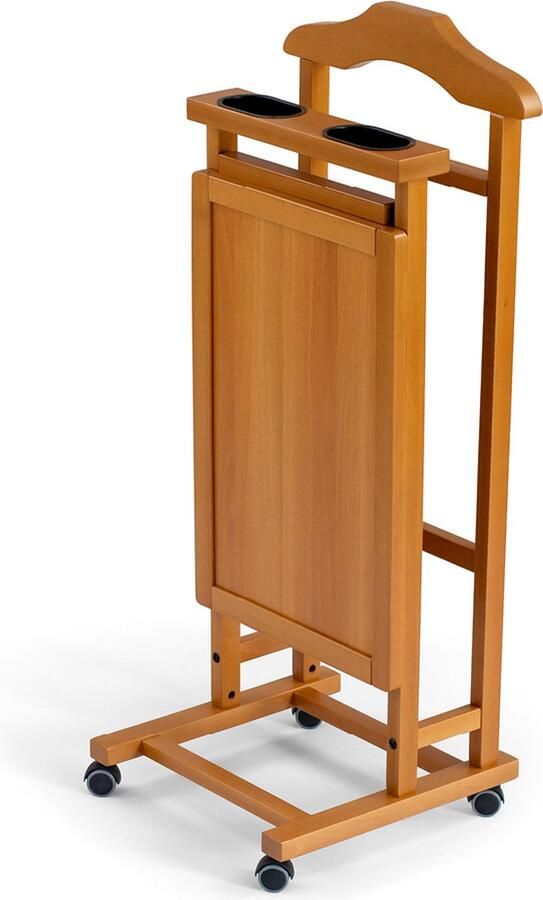 Arredamenti Italia 2008 ALVARO Kledingstandaard met dienblad in Hout Dressboy -Kleur Bruin ARIT Il cuore del legno - Foto 2