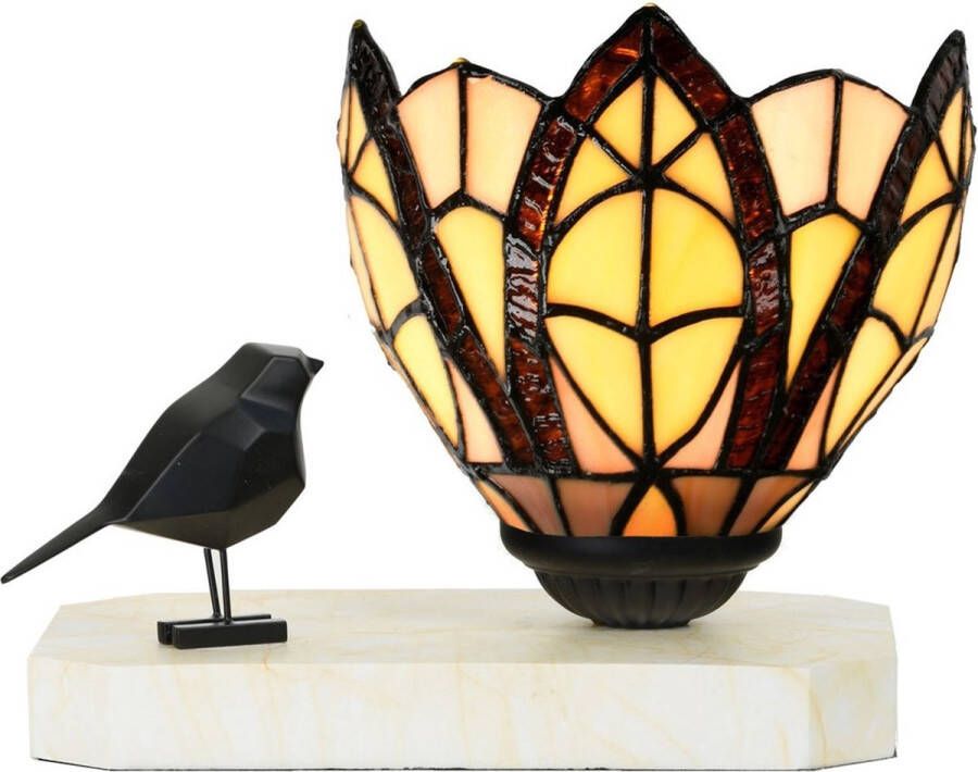 Art Deco Trade Coloured by Art Deco Trade Tiffany tafellamp sculptuur Ballade van een Vogel Flow Souplesse Small