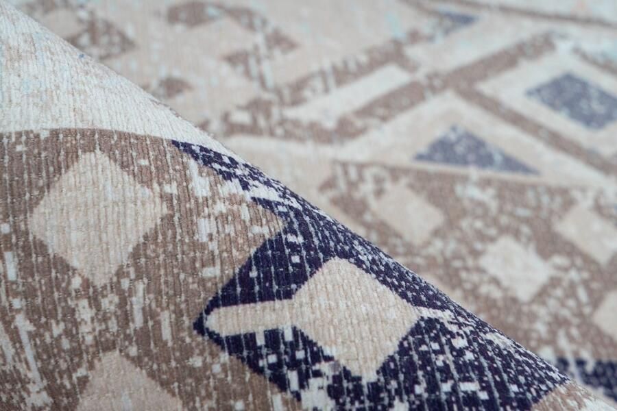 My home Vloerkleed Ruben Vintage stijlvolle glans plat vloerkleed multicolour zacht - Foto 9