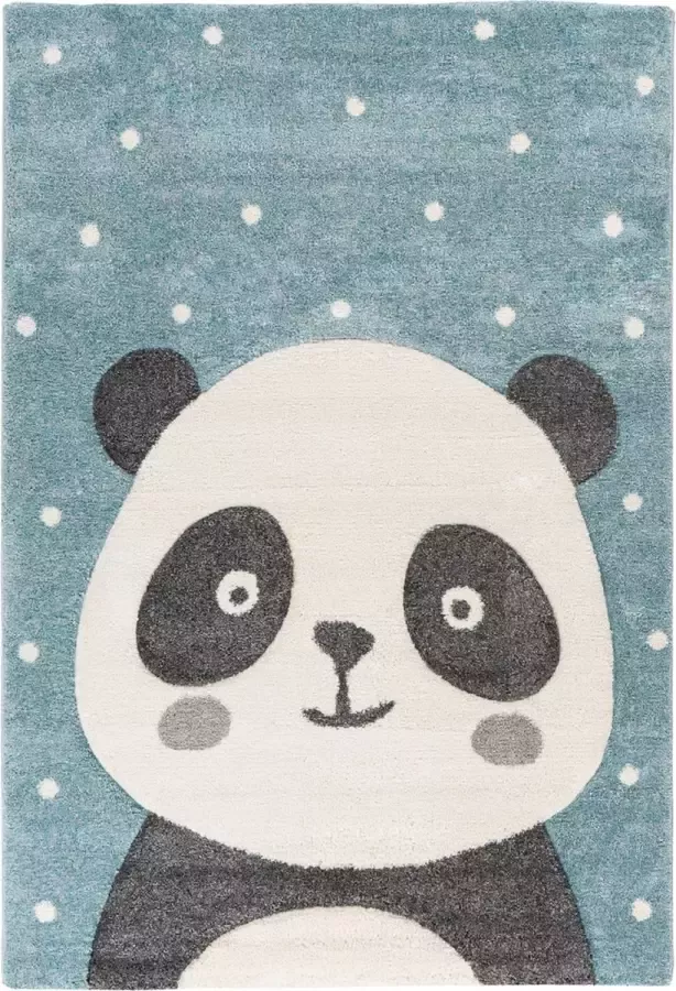 Kayoom Australia Madura Tapijt Vloerkleed Kinderkamer Speelmat Speelkleed 120x170cm Panda Blauw