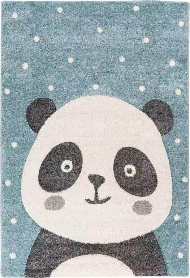 Kayoom Australia Madura Tapijt Vloerkleed Kinderkamer Speelmat Speelkleed 80x150cm Panda Blauw