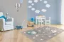 Kayoom Australia Walgett Rosa Tapijt Vloerkleed Kinderkamer Speelmat Speelkleed 120x170cm Raket Zilver - Thumbnail 1