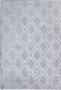 Arte Espina Laagpolig Vloerkleed Monroe Duurzaam Handgemaakt Vintage Tapijt Anti-Slip 80x300cm Grijs Blauw Ruit - Thumbnail 1