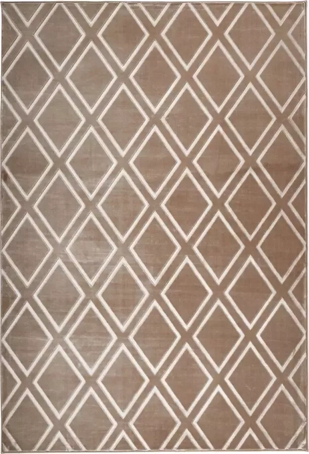 Arte Espina Laagpolig Vloerkleed Monroe Duurzaam Handgemaakt Vintage Tapijt Anti-Slip 80x300cm Taupe