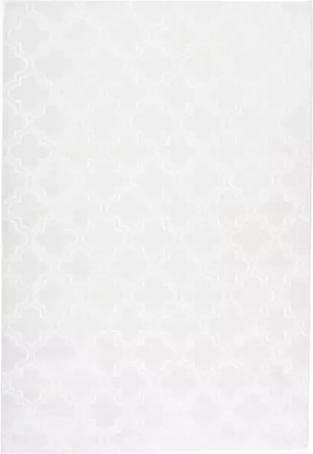 Arte Espina Laagpolig Vloerkleed Monroe Duurzaam Handgemaakt Vintage Tapijt Anti-Slip 80x300cm Gebroken Wit Wit