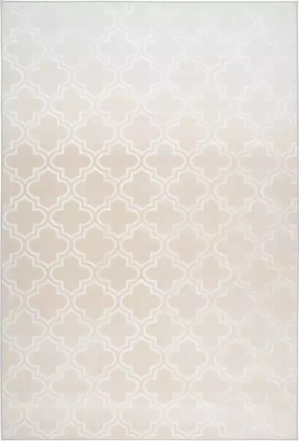 Arte Espina Laagpolig Vloerkleed Monroe Duurzaam Handgemaakt Vintage Tapijt Anti-Slip 120x170cm Crème Geruit - Foto 2