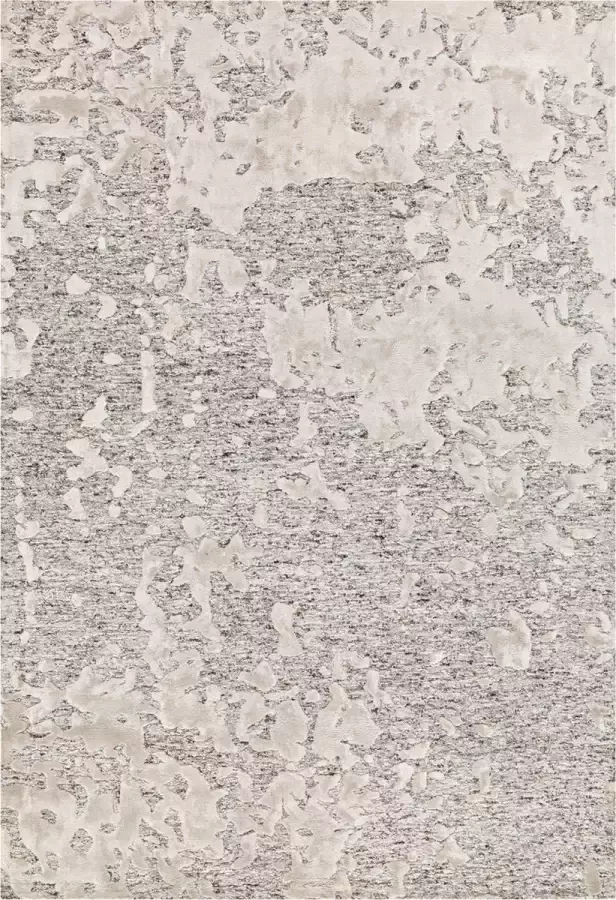 Arte Espina Vloerkleed damast 8066 kunstzijde wol en polyester grijs naturel 120 x 180 cm