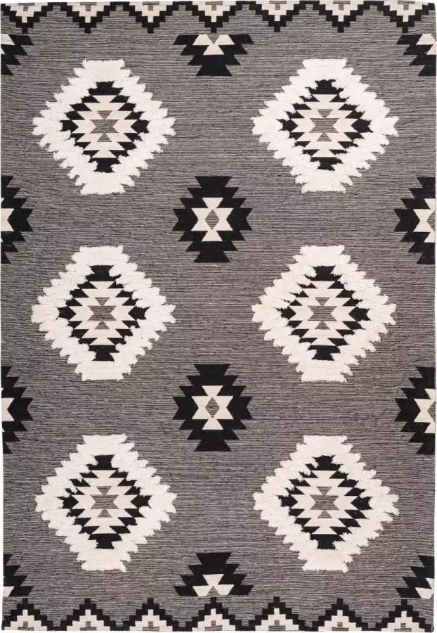 Arte Espina Vloerkleed ethnie 400 80% katoen 20% polyester grijs 80 x 150 cm