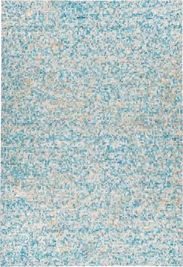 Arte Espina Vloerkleed finish 100 leer turquoise goud 160 x 230 cm
