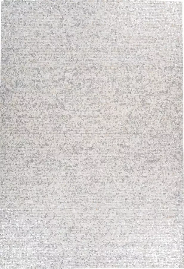 Arte Espina Vloerkleed finish 100 leer wit zilver 200 x 290 cm