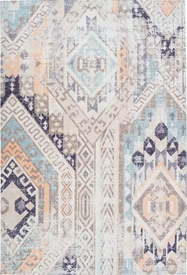 Arte Espina Vloerkleed indiana 200 75% katoen 25% polyester meerkleurig blauw 160 x 230 cm