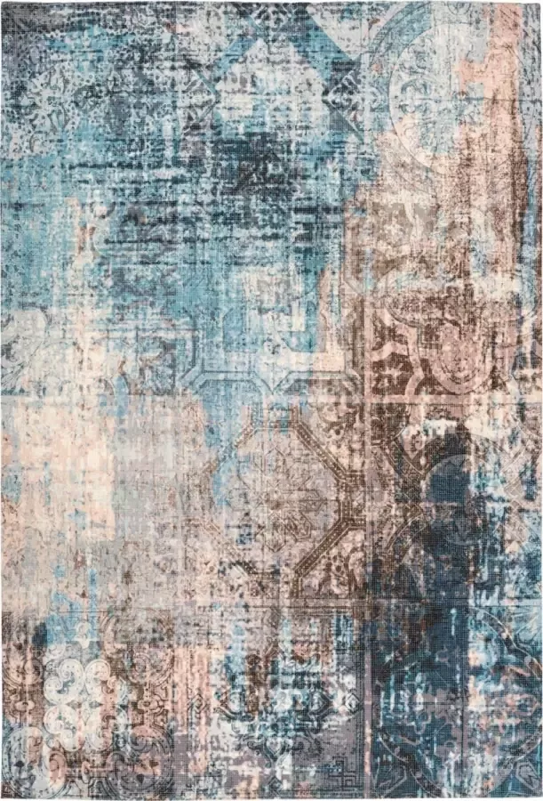 Arte Espina Vloerkleed indiana 300 75% katoen 25% polyester blauw bruin 80 x 150 cm