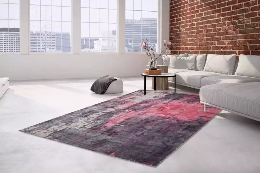 Arte Espina Vloerkleed ocean 100 kunstzijde rood beige antraciet 130 x 190 cm