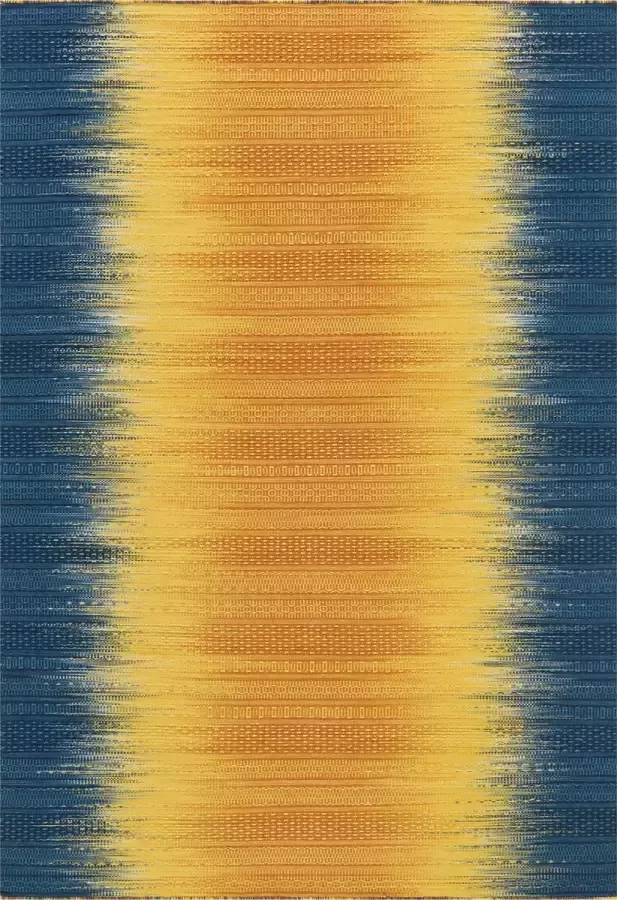 Arte Espina Vloerkleed sunset 8070 80% wol (nieuw-zeeland) 20% katoen geel blauw 120 x 180 cm