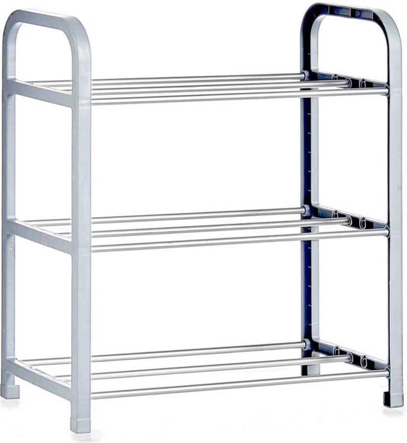 Arte r Schoenenrek schoenenstandaard wit metaal kunststof 3-laags 40 x 19 x 42 cmï¿½- Schoenen opbergen