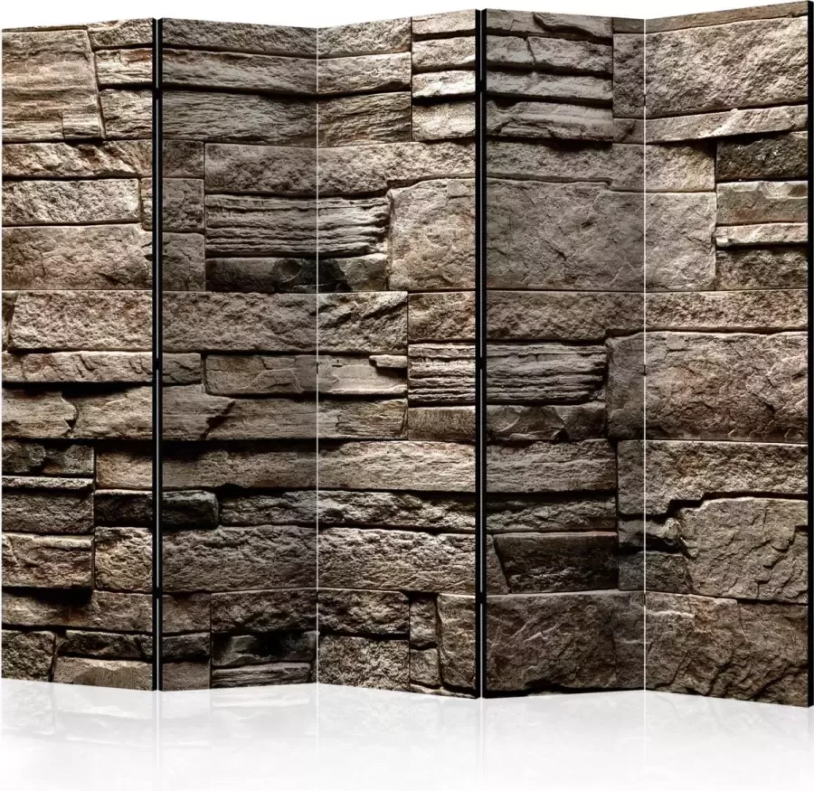 Artgeist Kamerscherm Scheidingswand Vouwscherm Beautiful Brown Stone II [Room Dividers] 225x172 Vouwscherm