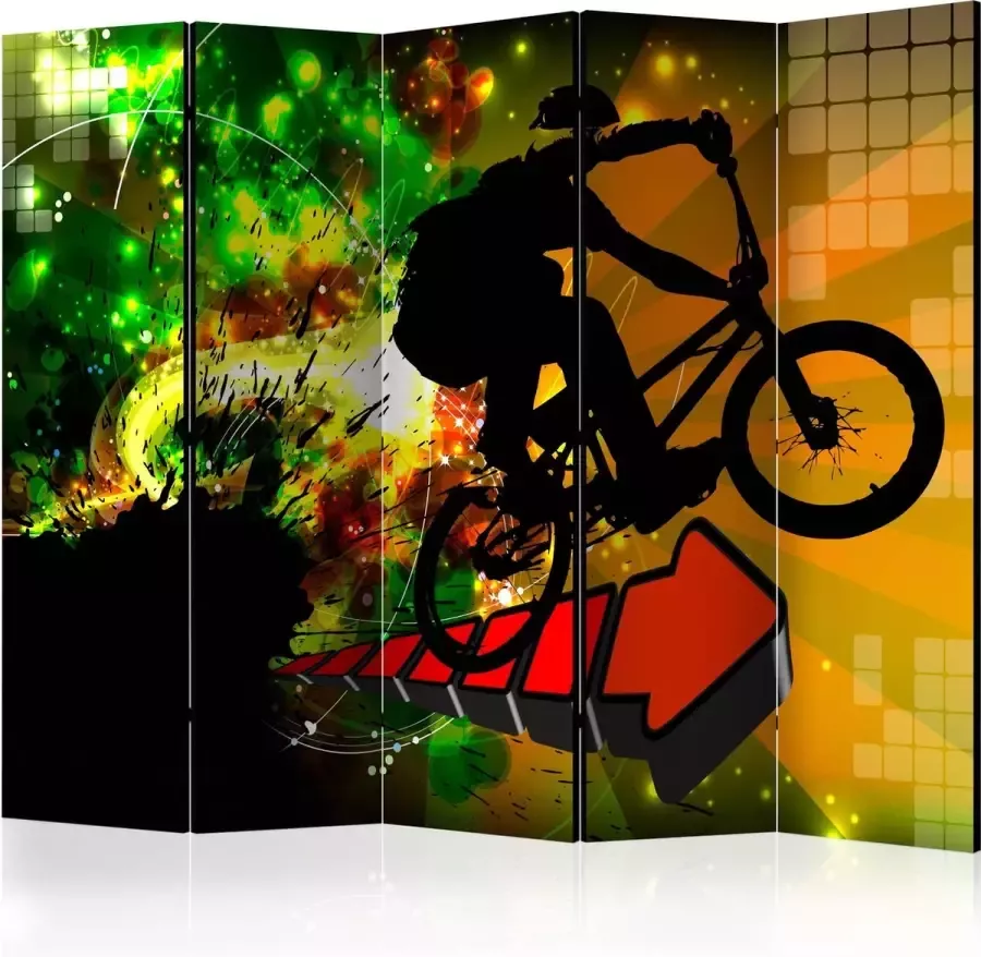 Artgeist Kamerscherm Scheidingswand Vouwscherm Bicycle Tricks II [Room Dividers] 225x172 Vouwscherm