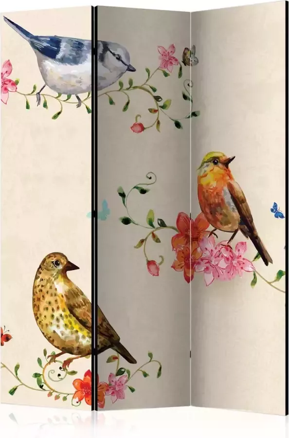 Artgeist Kamerscherm Scheidingswand Vouwscherm Bird Song [Room Dividers] 135x172 Vouwscherm