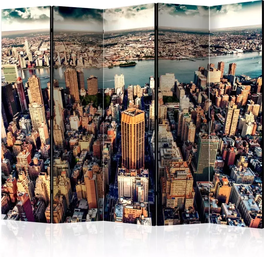 Artgeist Kamerscherm Scheidingswand Vouwscherm Bird's Eye View of New York II [Room Dividers] 225x172 Vouwscherm