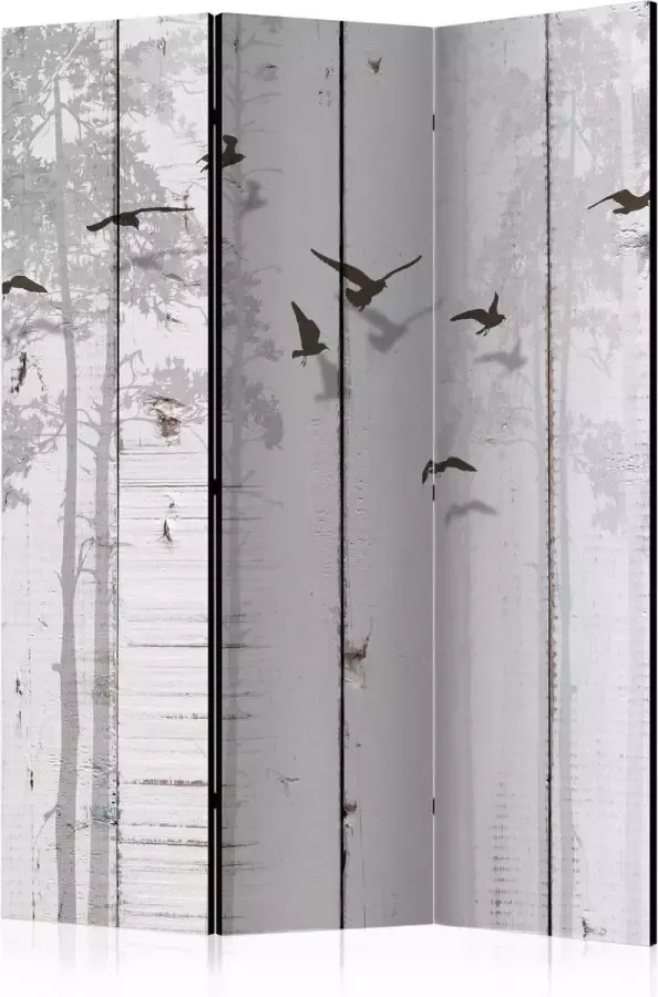 Artgeist Kamerscherm Scheidingswand Vouwscherm Birds on Boards [Room Dividers] 135x172 Vouwscherm