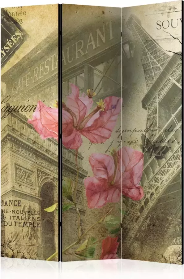 Artgeist Kamerscherm Scheidingswand Vouwscherm Bonjour Paris! [Room Dividers] 135x172 Vouwscherm