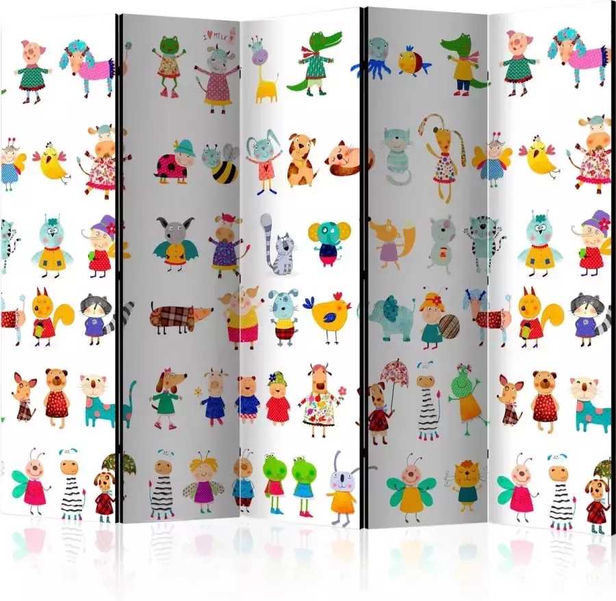 Artgeist Kamerscherm Scheidingswand Vouwscherm Cartoon Pets II [Room Dividers] 225x172 Vouwscherm