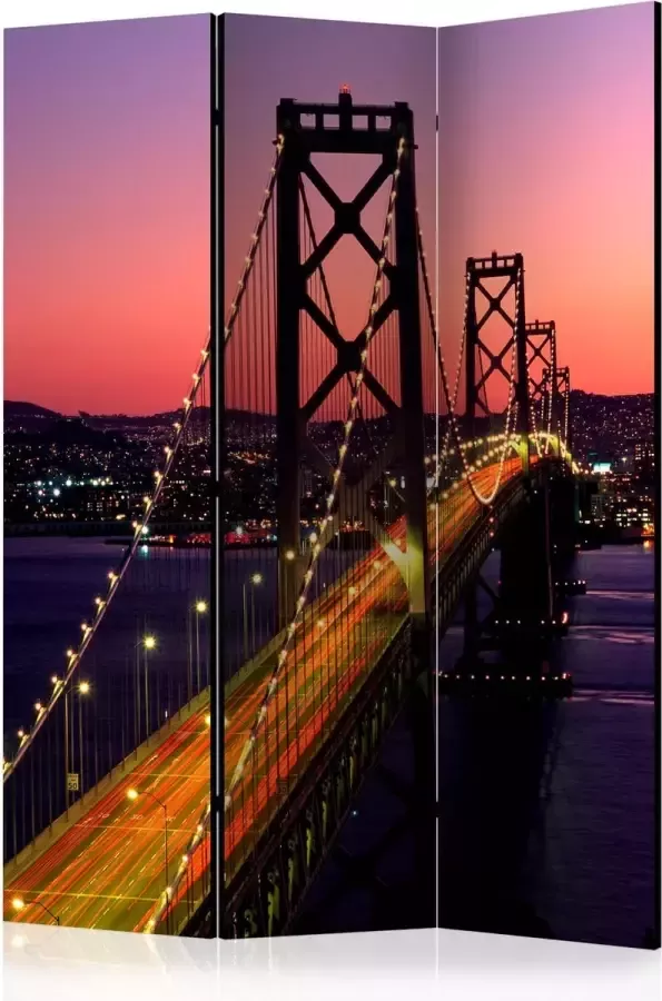 Artgeist Kamerscherm Scheidingswand Vouwscherm Charming evening in San Francisco [Room Dividers] 135x172 Vouwscherm