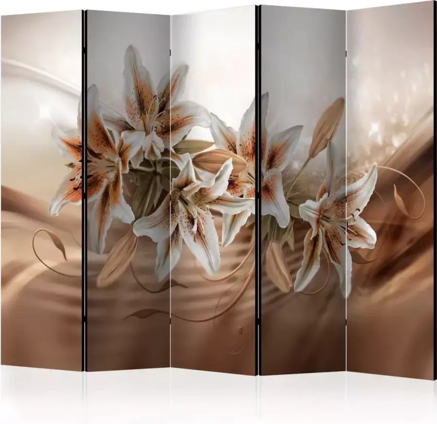 Artgeist Kamerscherm Scheidingswand Vouwscherm Chocolate Lilies II [Room Dividers] 225x172 Vouwscherm