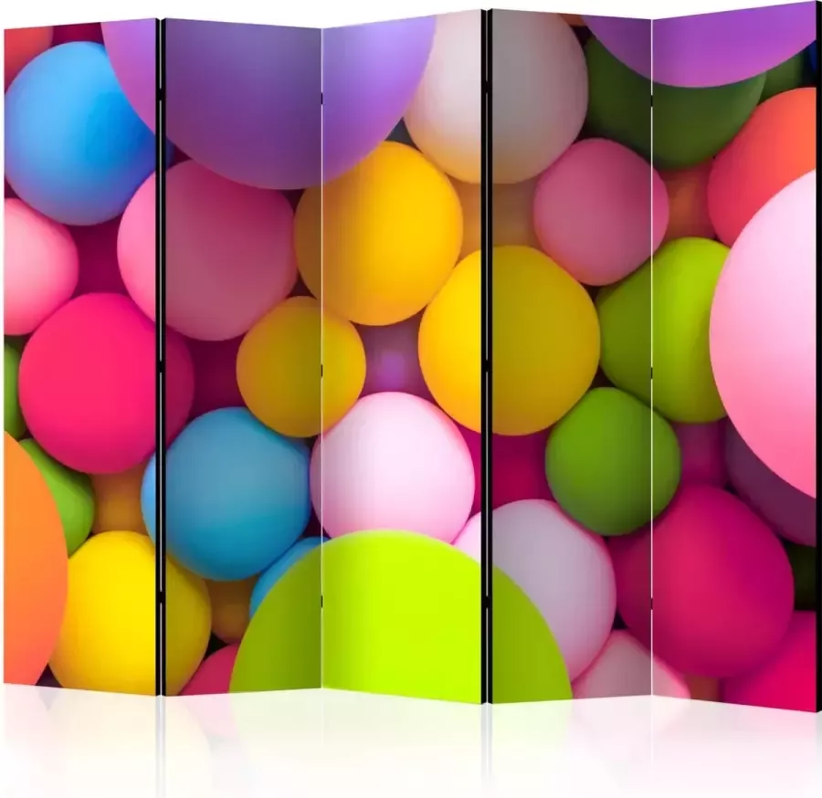 Artgeist Kamerscherm Scheidingswand Vouwscherm Colourful Balls II [Room Dividers] 225x172 Vouwscherm