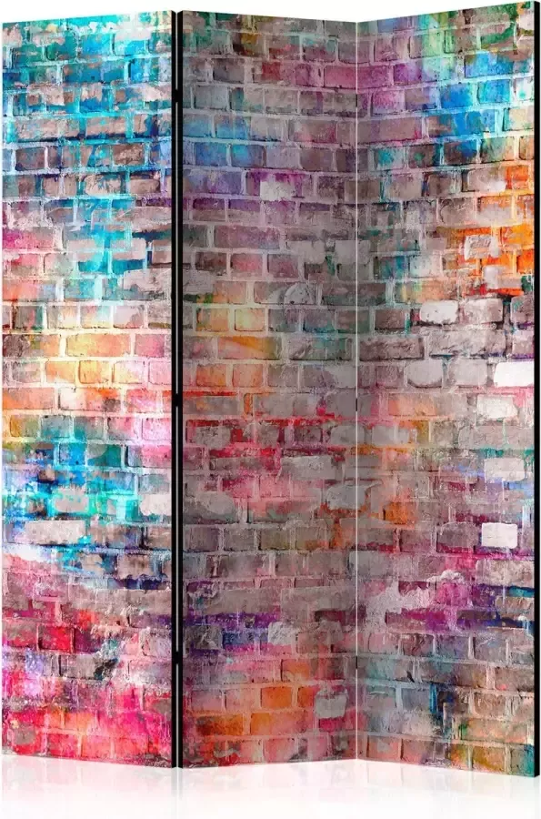 Artgeist Kamerscherm Scheidingswand Vouwscherm Colourful Brick [Room Dividers] 135x172 Vouwscherm