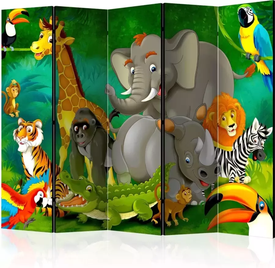 Artgeist Kamerscherm Scheidingswand Vouwscherm Colourful Safari II [Room Dividers] 225x172 Vouwscherm