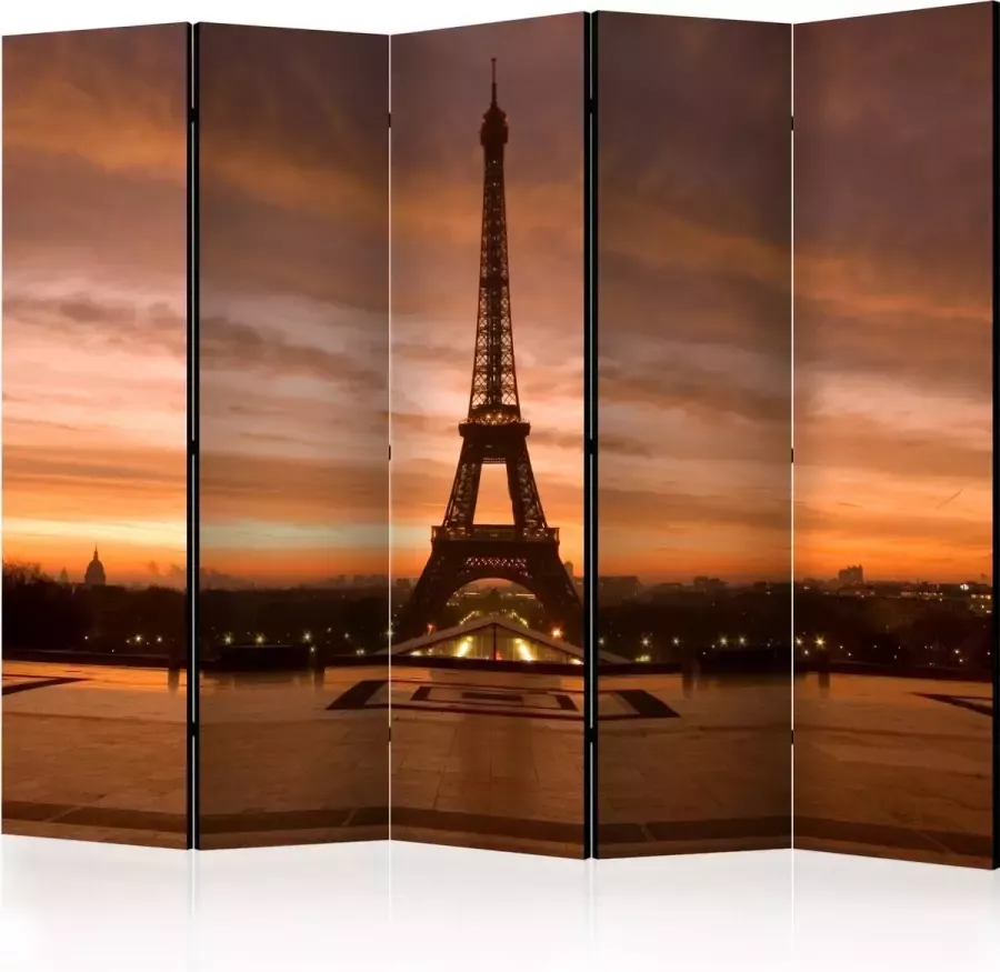 Artgeist Kamerscherm Scheidingswand Vouwscherm Eiffel tower at dawn II [Room Dividers] 225x172 Vouwscherm