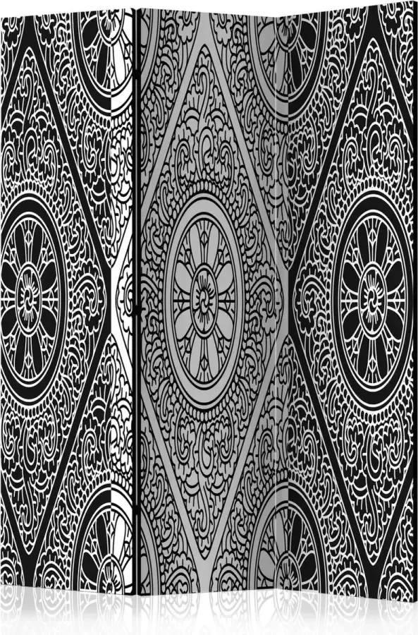 Artgeist Kamerscherm Scheidingswand Vouwscherm Ethnic Monochrome [Room Dividers] 135x172 Vouwscherm