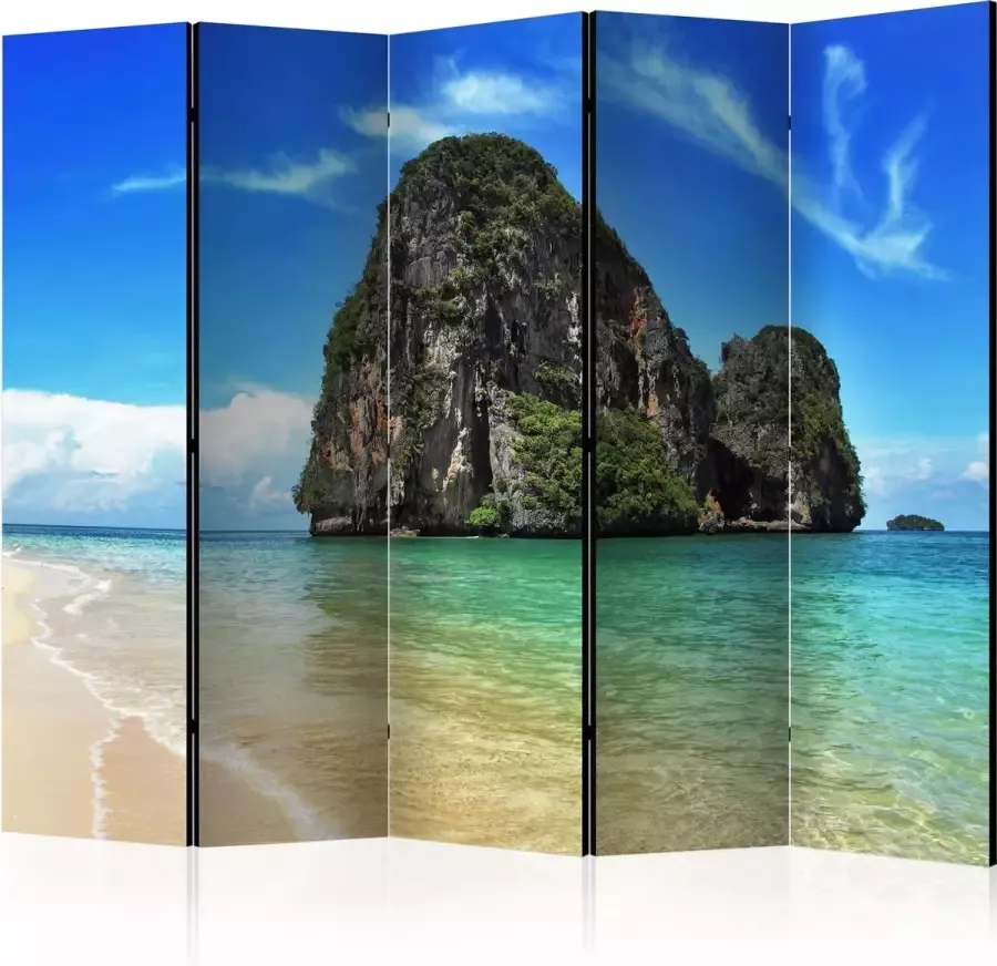 Artgeist Kamerscherm Scheidingswand Vouwscherm Exotic landscape in Thailand Railay beach II [Room Dividers] 225x172 Vouwscherm