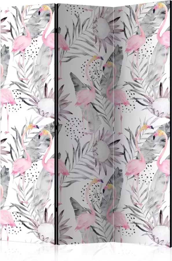 Artgeist Kamerscherm Scheidingswand Vouwscherm Flamingos and Twigs [Room Dividers] 135x172 Vouwscherm