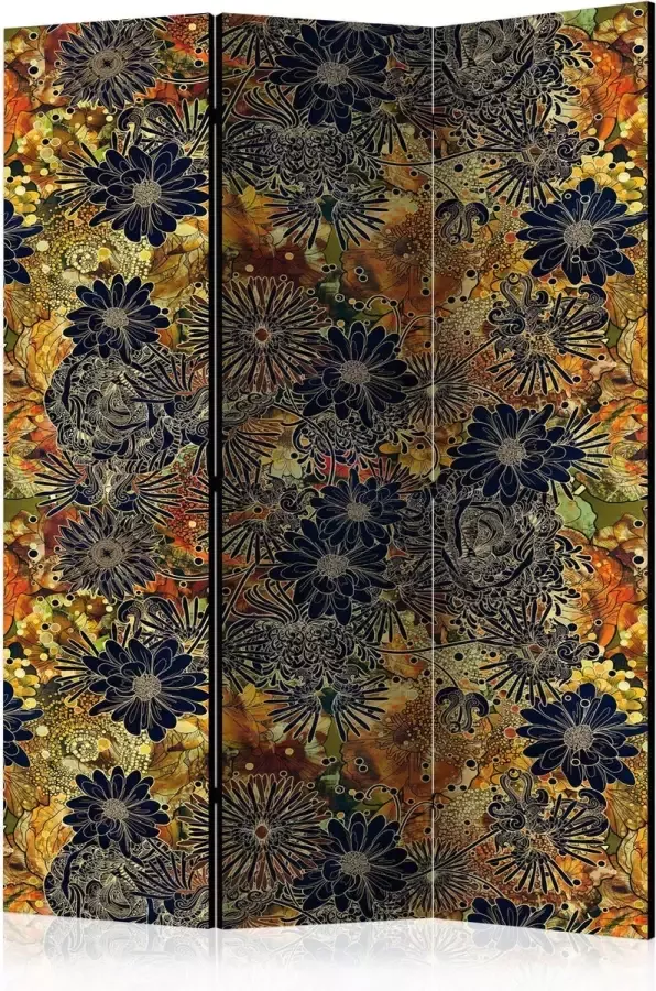 Artgeist Kamerscherm Scheidingswand Vouwscherm Floral Madness [Room Dividers] 135x172 Vouwscherm