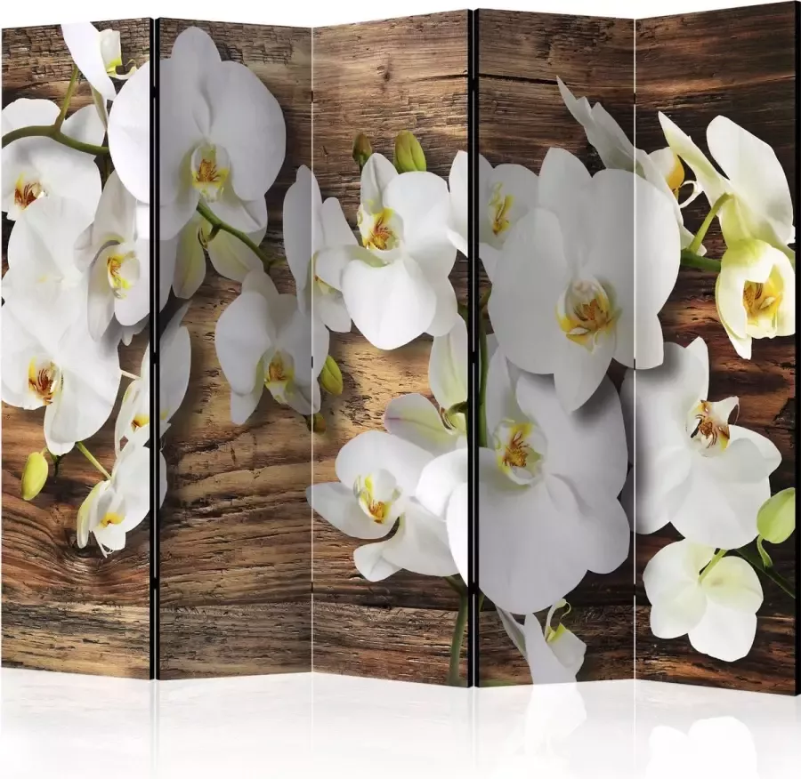 Artgeist Kamerscherm Scheidingswand Vouwscherm Forest Orchid II [Room Dividers] 225x172 Vouwscherm