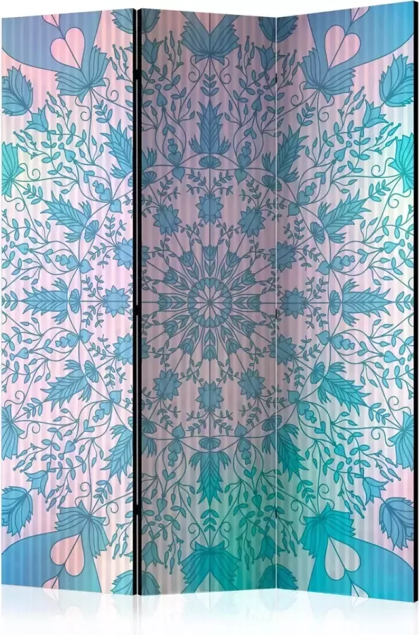 Artgeist Kamerscherm Scheidingswand Vouwscherm Girly Mandala (Blue) [Room Dividers] 135x172 Vouwscherm