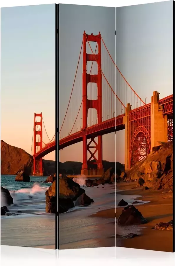 Artgeist Kamerscherm Scheidingswand Vouwscherm Golden Gate Bridge sunset San Francisco [Room Dividers] 135x172 Vouwscherm