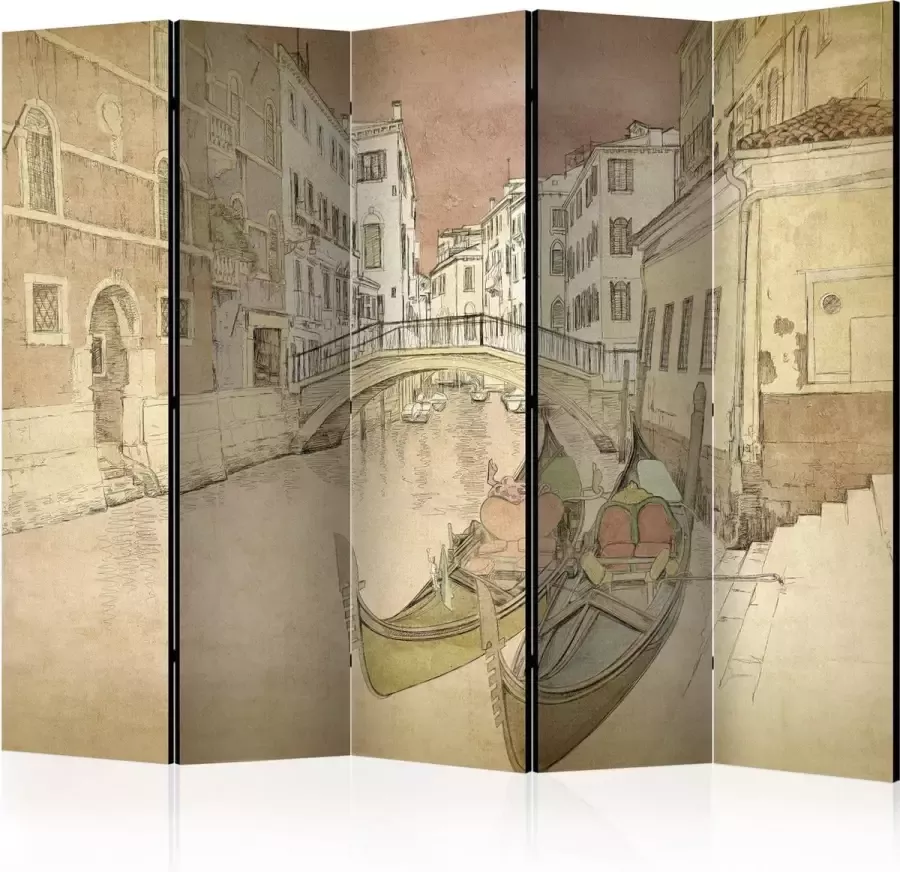Artgeist Kamerscherm Scheidingswand Vouwscherm Gondolas in Venice II [Room Dividers] 225x172 Vouwscherm