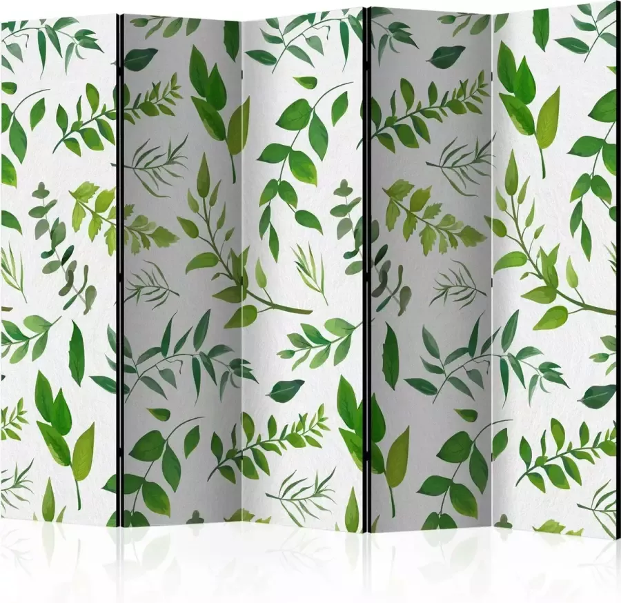 Artgeist Kamerscherm Scheidingswand Vouwscherm Green Twigs II [Room Dividers] 225x172 Vouwscherm