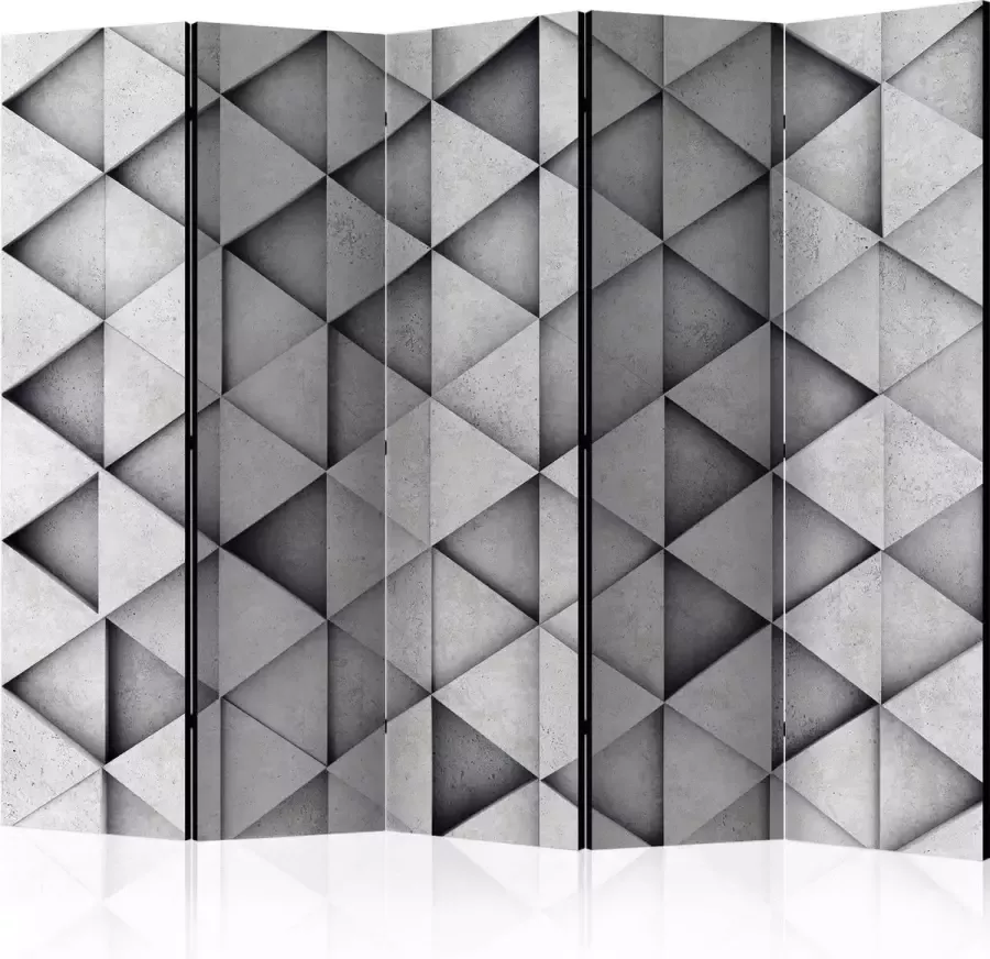 Artgeist Kamerscherm Scheidingswand Vouwscherm Grey Triangles II [Room Dividers] 225x172 Vouwscherm