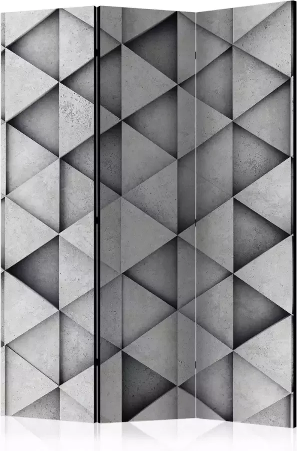 Artgeist Kamerscherm Scheidingswand Vouwscherm Grey Triangles [Room Dividers] 135x172 Vouwscherm